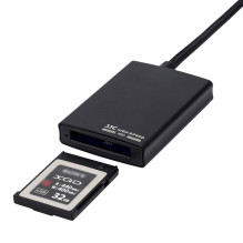 Atminties kortelių skaitytuvas - JJC CR XQD BLACK USB 3.2 Gen1 Type C / USB A
