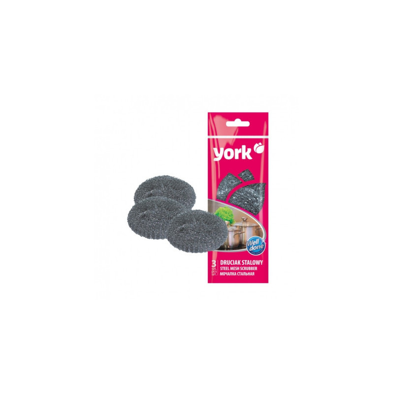 YORK Steel mesh scrub 3 pcs