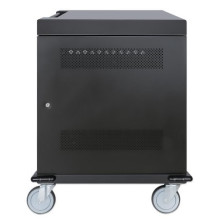 Manhattan Laptop Charging Cart / Trolley via AC Adapter (EU) 32-bay, Install device's AC Adapter (power cables) into uni