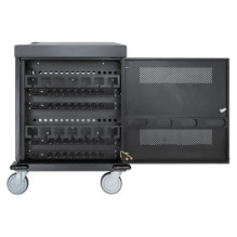 Manhattan Laptop Charging Cart / Trolley via AC Adapter (EU) 32-bay, Install device's AC Adapter (power cables) into uni