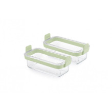 Lékué Air fryer Dual Glass Dishes Set of 2 - Transparent