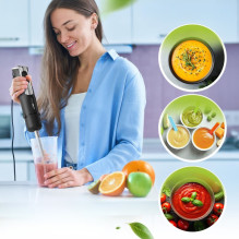 Clatronic SM 3825 Immersion blender 800 W Black, Stainless steel