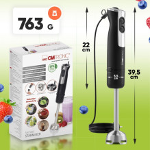 Clatronic SM 3825 Immersion blender 800 W Black, Stainless steel