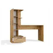 COSMO Oak Artisan Desk + Bookcase Set