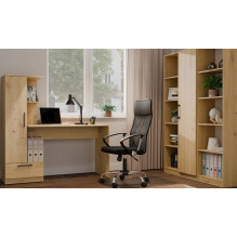 COSMO Oak Artisan Desk + Bookcase Set