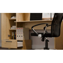 COSMO Oak Artisan Desk + Bookcase Set