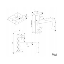 COSMO Oak Artisan Desk + Bookcase Set