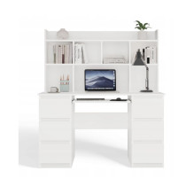 KUBA Desk Set + Extension Piece, White