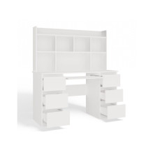 KUBA Desk Set + Extension Piece, White