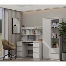 KUBA Desk Set + Extension Piece, White