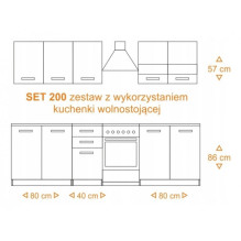 Topeshop KUCHNIA SET 200 BIEL kitchen / dining room furniture set Topeshop KUCHNIA SET 200 BIEL kitchen / dining room furniture set