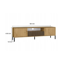 RTV KAMARO 160 SLIM / GŁ ARTISAN OAK