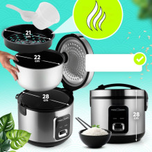 ProfiCook PC-RK 1285 rice cooker Black, Silver
