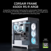 Corsair 4500X RS-R ARGB Tempered Glass Mid-Tower, White Midi Tower