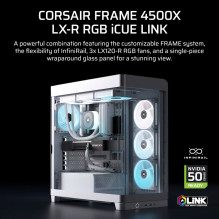 Corsair 4500X LX-R RGB Tempered Glass Mid-Tower, White Midi Tower