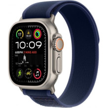 „Apple Watch Ultra 2 GPS + Cellular“, 49 mm, titano dėklas / mėlynas „Trail Loop“, M / L dydžio