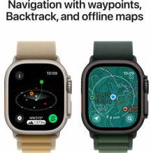 „Apple Watch Ultra 2 GPS + Cellular“, 49 mm, titano dėklas / mėlynas „Trail Loop“, M / L dydžio