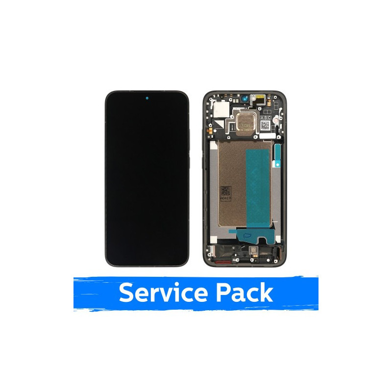Ekranas skirtas Xiaomi Poco F7 5G su rėmeliu / Black / (Service Pack)