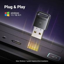 Ugreen USB Bluetooth 5.4 Adapter - CM748 Black