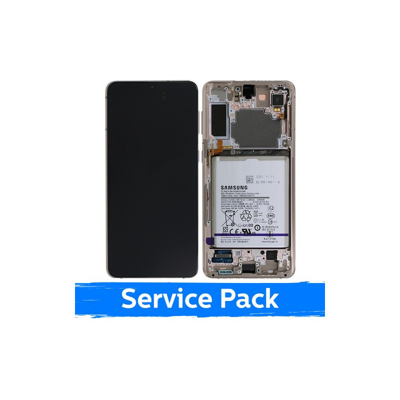 Ekranas skirtas Samsung G996 S21 Plus su rėmeliu / Phantom Violet / (Service Pack) +INCLUDING BATTERY