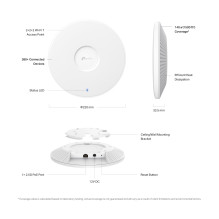 Prieigos taškas, TP-LINK, 11000 Mbps, IEEE 802.11a / b / g, IEEE 802.11n, IEEE 802.11ac, IEEE 802.11ax, 1x2.5GbE, EAP772 Prieigos taškas, TP-LINK, 11000 Mbps, IEEE 802.11a / b / g, IEEE 802.11n, IEEE 802.11ac, IEEE 802.11ax, 1x2.5GbE, EAP772
