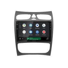 Ramka radiowa 9 cali Mercedes-Benz CLK A209 / C209 2002-2005 czarna 381190-94-1