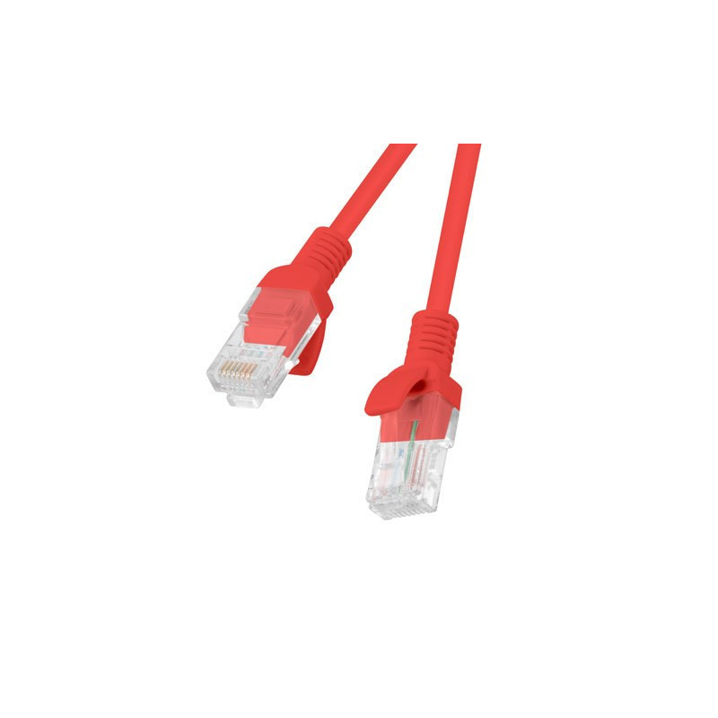 Tinklo Kabelis - Lanberg PCU5-20CC-0025-R Cat5e U / UTP 0.25 m RJ-45 Raudonas