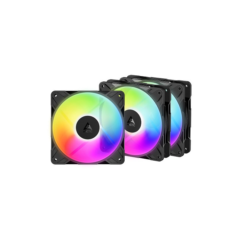 ARCTIC P12 PRO Reverse PWM PST A-RGB case fans, 4-pin, 120mm, 3pcs.