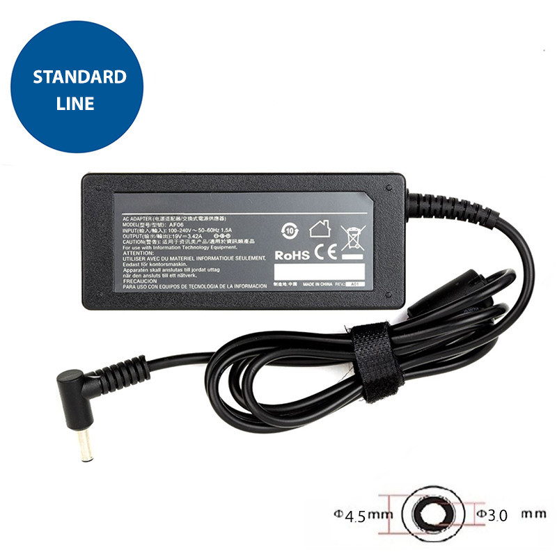 Laptop charger ASUS 65W: 19V, 3.42A
