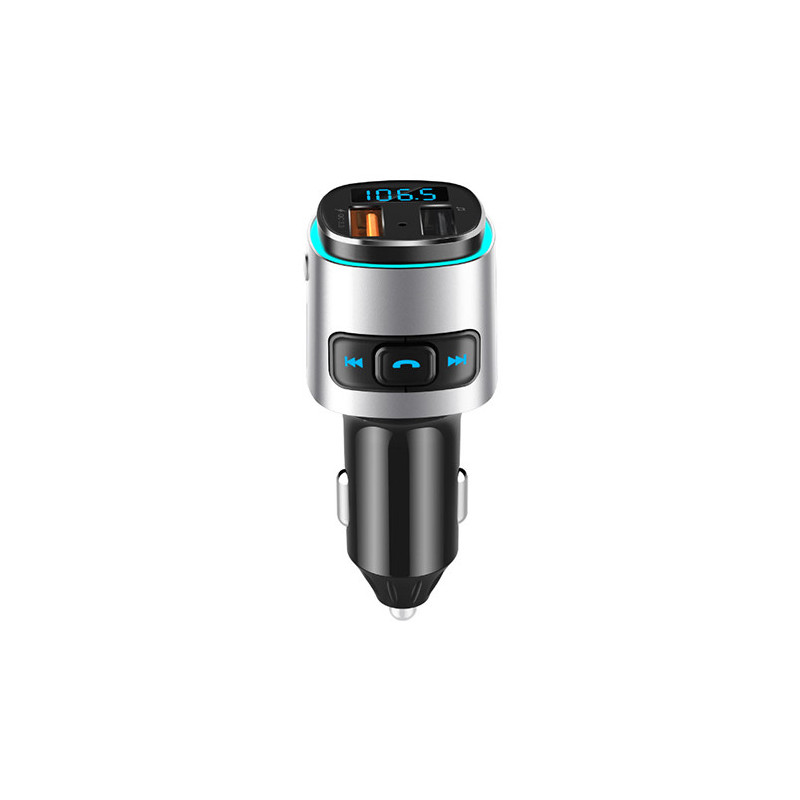 FM moduliatorius automobiliui BC41 (USB 2.0, USB 3.0, QC,laisvų rankų įranga)
