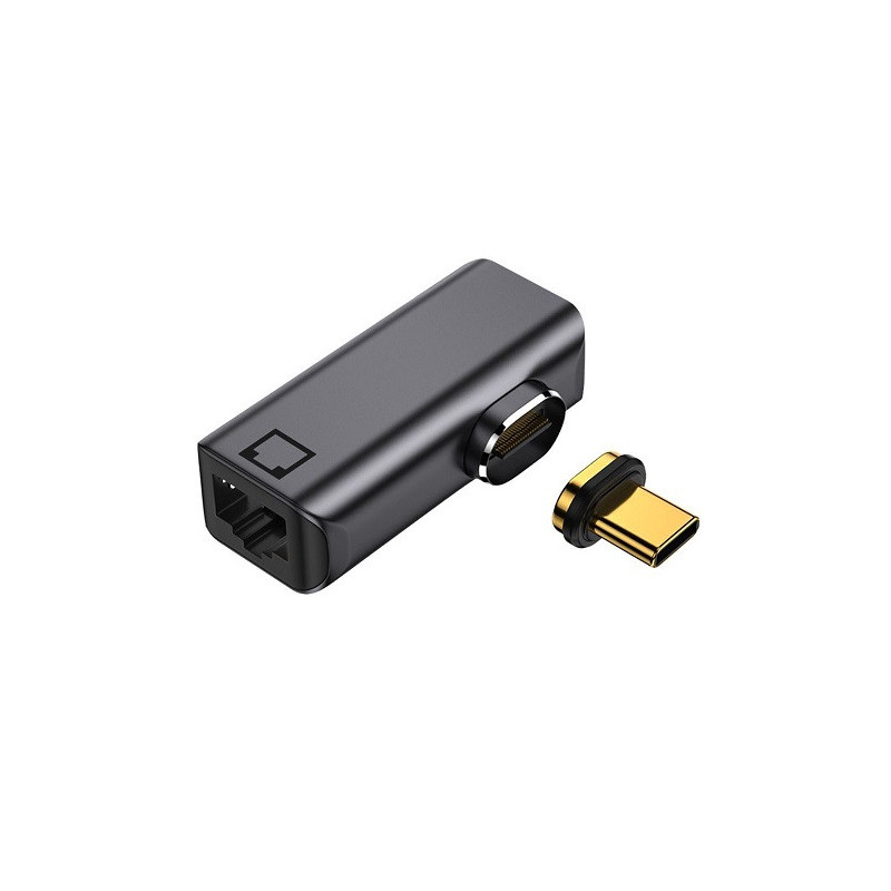 Magnetinis adapteris USB Type-C - RJ-45, 100 / 1000Mb