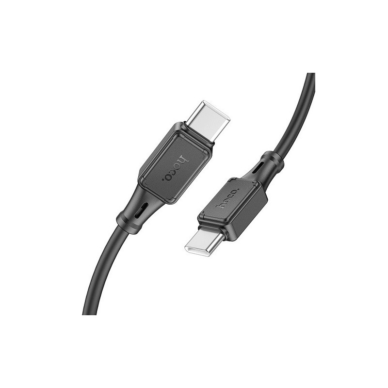 Silicone cable HOCO Type-C - Type-C, 60W, black, 1m