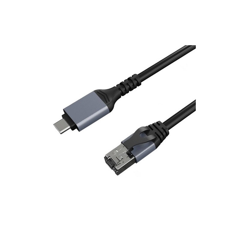 Interneto kabelis CAT6 UTP, USB Type-C - RJ45, 1m