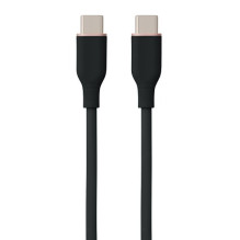 Silikoninis kabelis USB Type-C - Type-C, 60W (juodas, 1m)