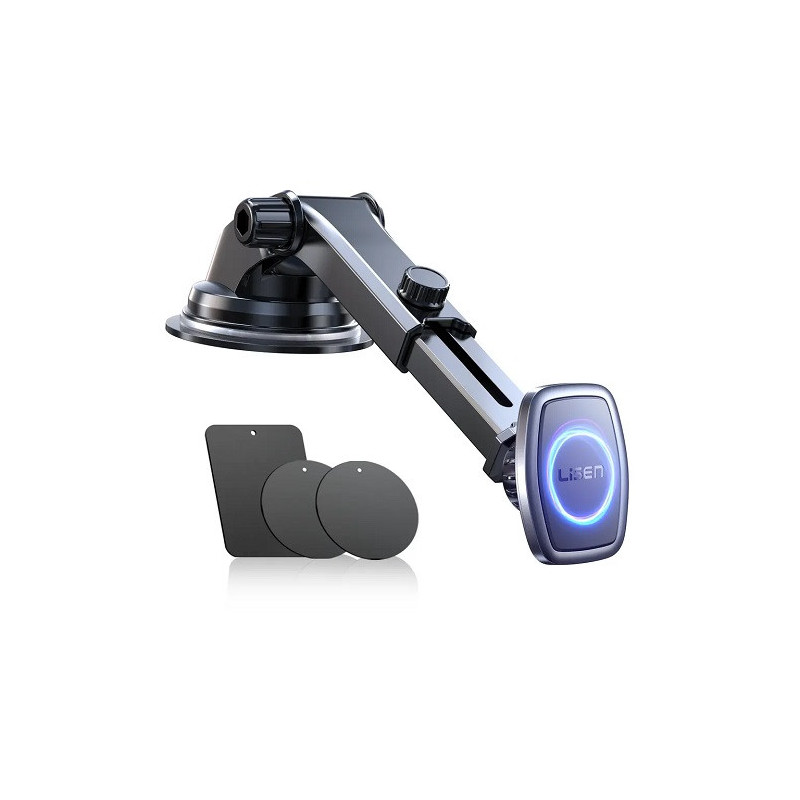 Magnetic phone holder for car LISEN attaches to the dashboard