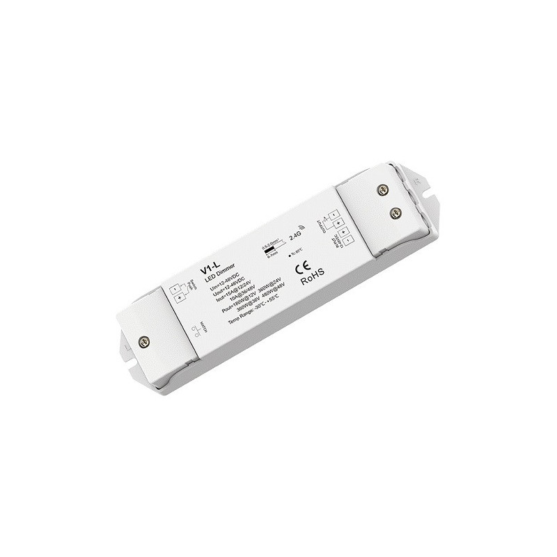 V1-L constant voltage controller 12-48V, 1x15A, Push-Dimm