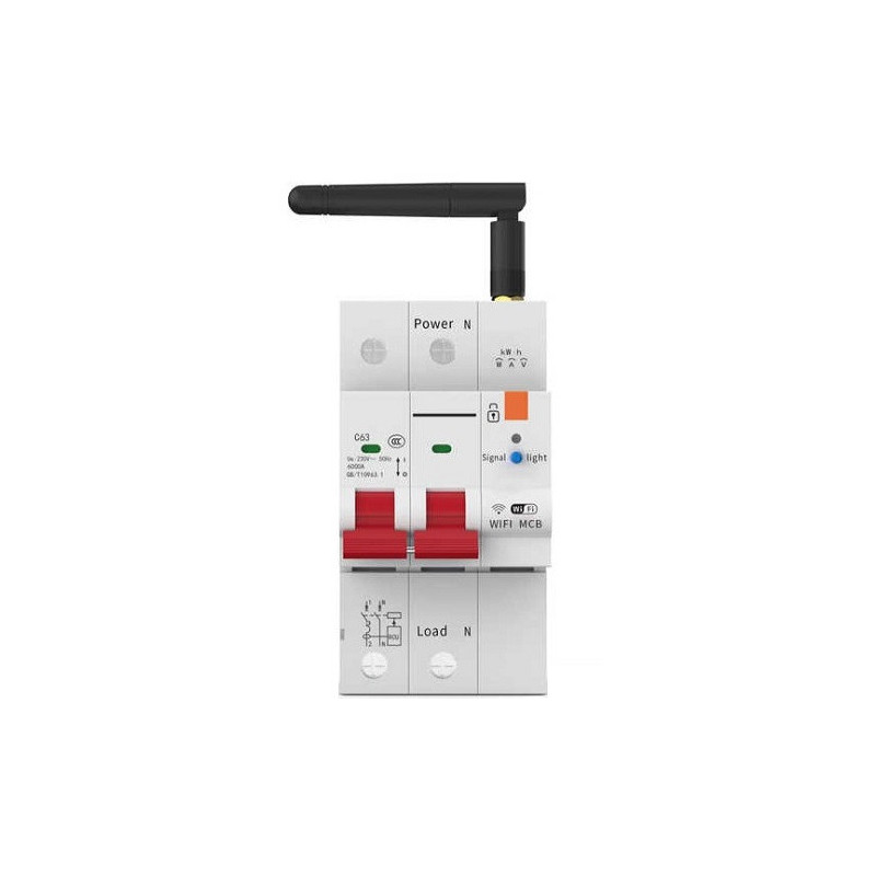TUYA smart switch, 1P+N, Wi-Fi, RS485, 63A