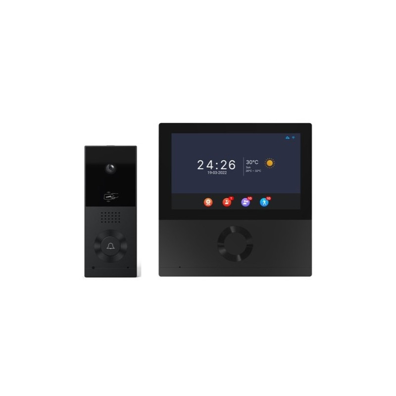 Intercom with monitor, Tuya, Wi-Fi, two-wire