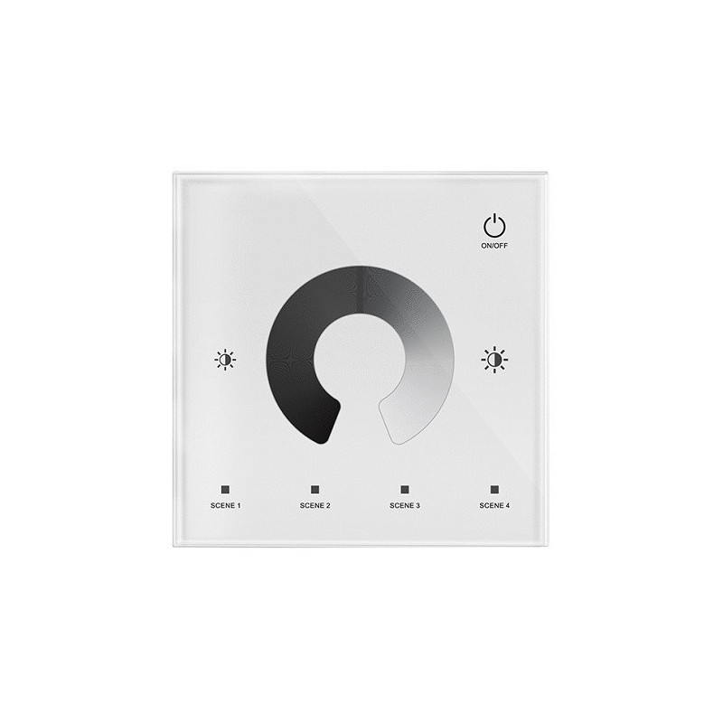 T1 wall LED controller 12-48VDC, 2 channels, 1 color, RF
