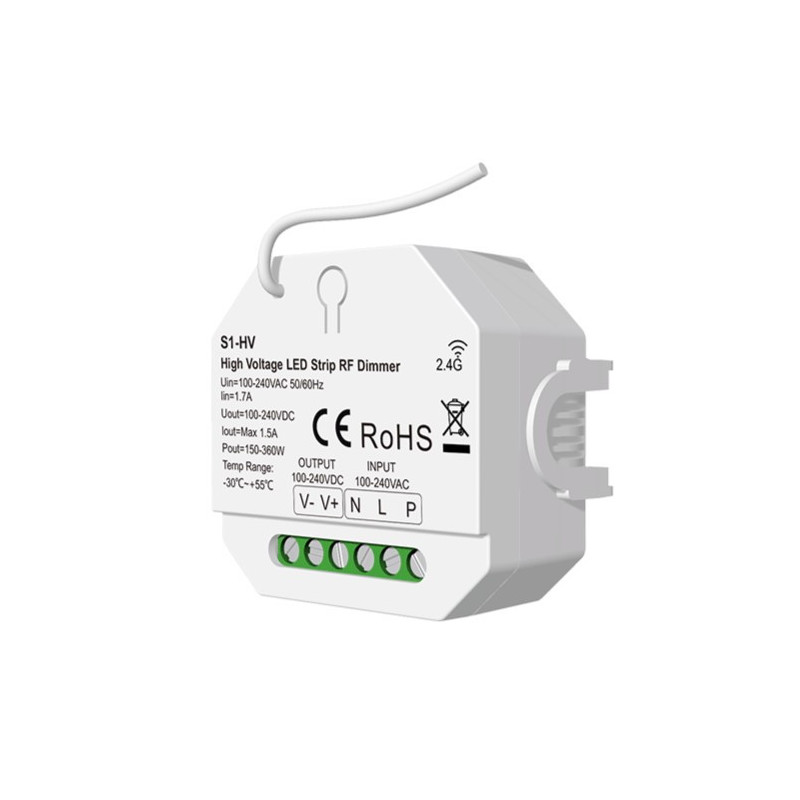S1-HV controller, 1 channel, 230V, 150-360W, Push-Dimm