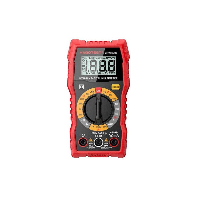 Multimetras DC600V / 10A, AC600V