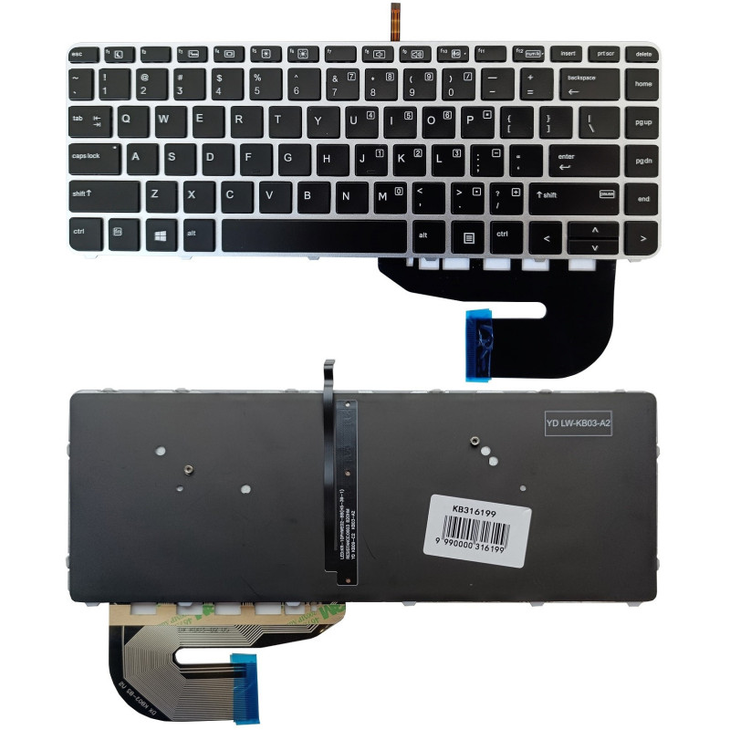 Keyboard HP EliteBook 840 G3 G4, backlit, US