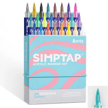 Acrylic markers - felt-tip pens ARRTX Simptap, 24 colors