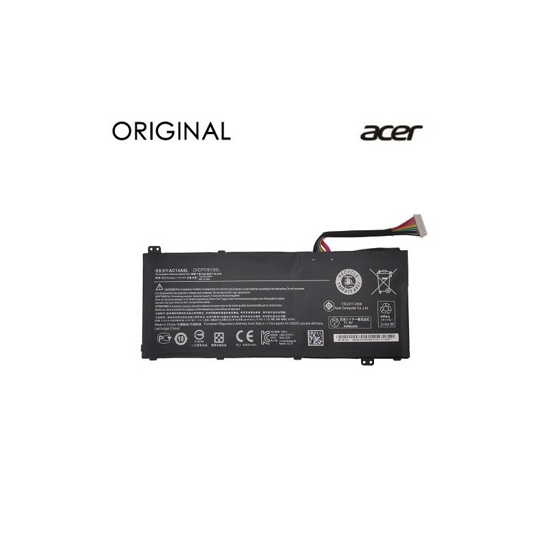 Laptop battery ACER AC14A8L, 4465mAh, Original