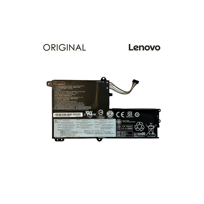 Nešiojamo kompiuterio baterija LENOVO L15C3PB1, 4510mAh, Original