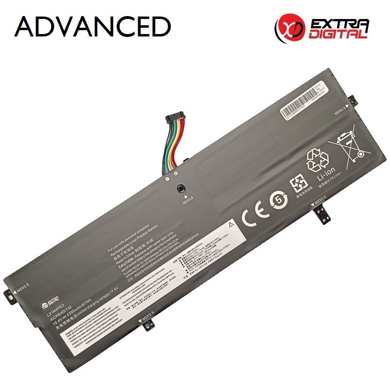 Notebook battery, LENOVO L21M4PE3, 4350mAh, Extra Digital Advanced