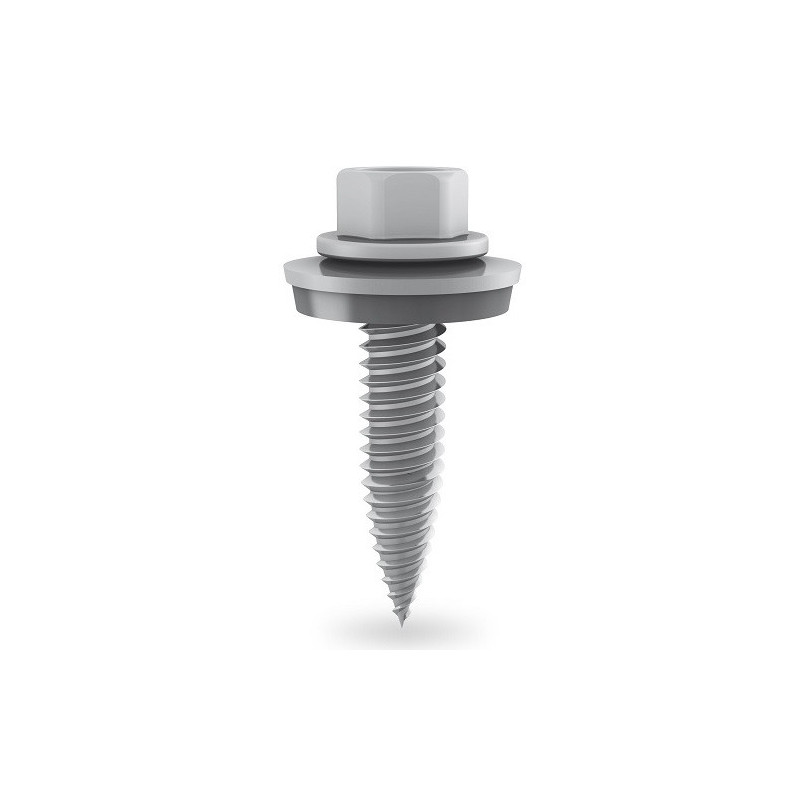 Self-tapping screw 6x25mm stainless steel with EPDM, for PV panel mounting, 100pcs.