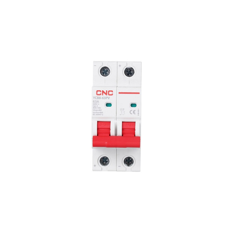 DC automatinis jungiklis, 2P, 63A, 500VDC, 6kA