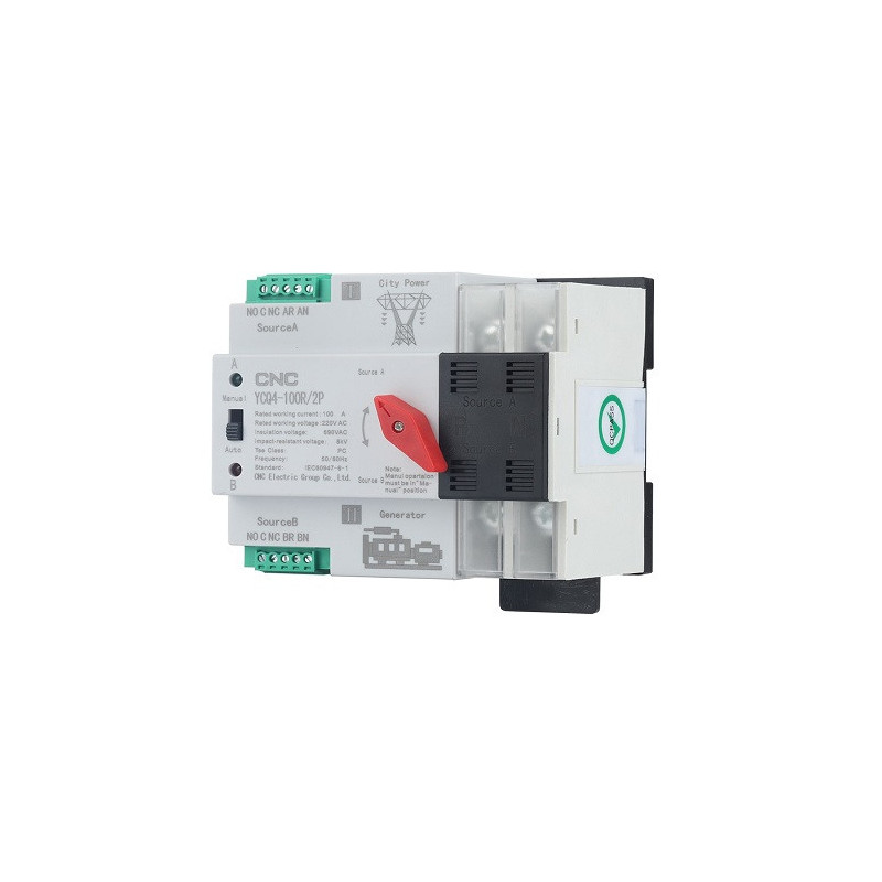 Automatic transfer switch CNC 2P 220V 100A
