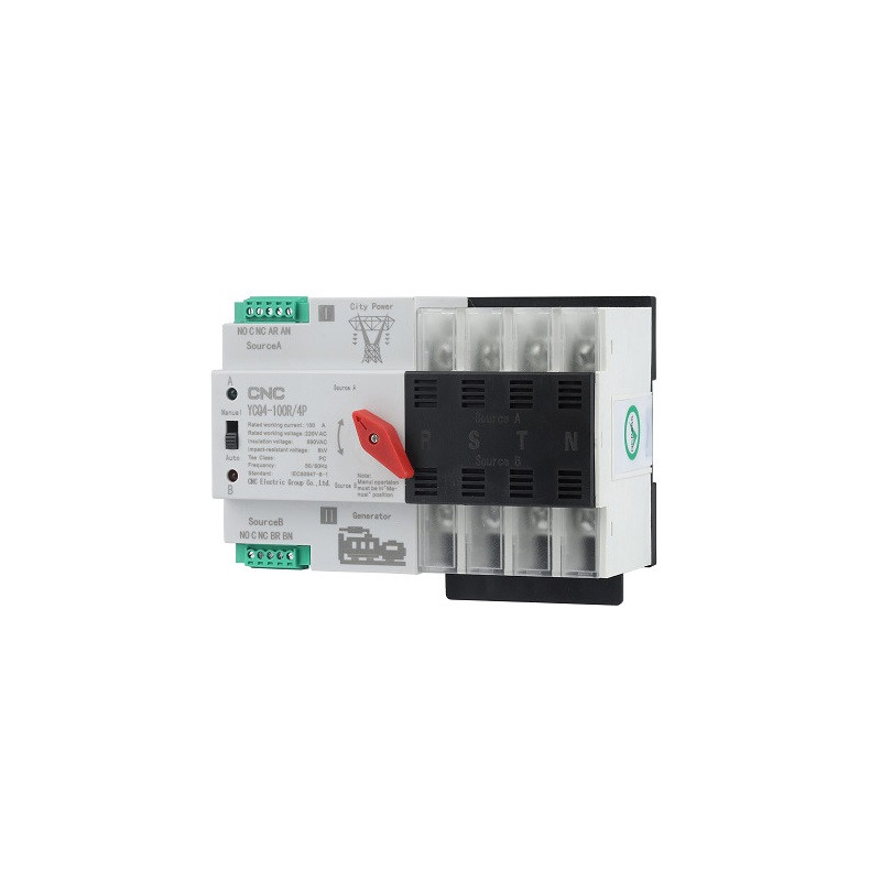 Automatic transfer switch CNC 4P 220V 100A